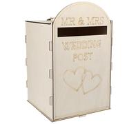 SOIMISS Boîte Aux Lettres Rustique En Bois Pour Mariage Ornement Artisanale Avec coration Créative Pour Cérémonie Présentoir De Cartes Et Fournitures De Mariage