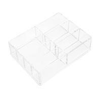 SOIMISS Boîte de Rangement Cosmétique Organiseur Multifonction 7 Compartiments en Acrylique Clapet Détachable pour Usage Professionnel et Maison