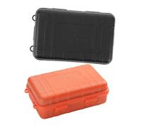 SOIMISS Boîte de Rangement Étanche Antichoc en Plastique, Lot de 2 | Outils et Appareils Électroniques, Usage Extérieur Randonnée, Noir Orange, Style Élégant