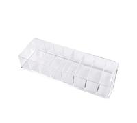 SOIMISS Boîte de Rangement Transparente pour Tête de Tondeuse Électrique Organiseur Multi-compartiments pour Accessoires de Coiffure Léger pour Salons et Usage Domestique