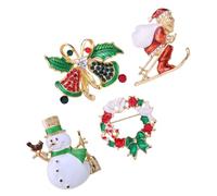 SOIMISS Broches en Alliage 4pcs Pierres Brillantes Festives pour Vêtements Accessoires de Fête Élégants