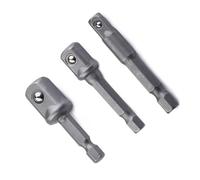 SOIMISS Ensemble de 3 Adaptateurs de Douilles à Impact Carrés Connexion Rapide, Compatible Universellement pour Forets Électriques, Poids Léger 70g, pour Usage Industriel