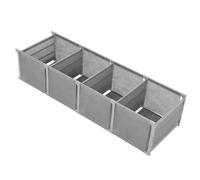 SOIMISS Étagère de Rangement Bibliothèque à 4 Niveaux, Meuble de Rangement Rectangulaire en Acier Inoxydable et Non Tissé, Montage Facile, Gain de Place, pour Maison et Bureau