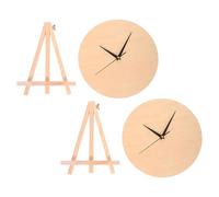 SOIMISS Horloge Suspendue en Bois Ronde 2set Vierge pour Garçon et Filles, Kit DIY Facile à Assembler pour Apprentissage Créatif