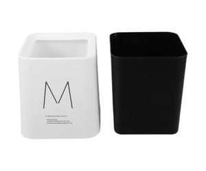 SOIMISS Mini Poubelle de Bureau Carrée 1, 5 L en Pp Blanc Portable
