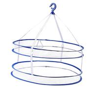 SOIMISS Panier à Linge pour Séchage des Pulls et Chaussures Essoré Pliable Double Couche en Tissu Maillé et Fil d'acier Crochet Anti-Vent Couleur Aléatoire en Intérieur ou Extérieur