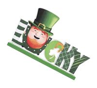 SOIMISS Panneau de Table en Bois Vert Lucky pour Saint Patrick, Décor | Décoration de Table, Pièce de Bureau, Thème Fête Irlandaise, Style Lettre, Usage Comptoir