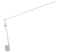 SOIMISS Pédale pour Poubelle Extérieure, Pédale Métallique de Poubelle, 100 L, Fer Argenté, Mains Libres, Installation Facile, pour Bac à Déchets de Jardin Extérieur
