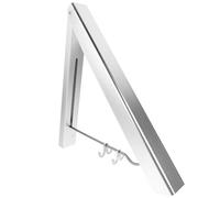 SOIMISS Portant à Vêtements Mural Pliable en Aluminium Argenté pour Linge | Structure Rétractable, Surface Lisse Facile à Nettoyer, Rangement Discret dans Salle de Bain ou Buanderie