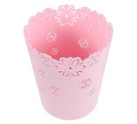 SOIMISS Poubelle Ronde en Plastique Robuste au Design Moderne et Élégant, Petite Poubelle Décorative pour Table de Toilette ou Table Basse
