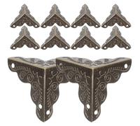 SOIMISS Protections d'angle Protection d'angle Antique en Alliage de Zinc Marron Lot de 48 Simple à Installer pour Meubles et Coffrets pour Projets Maison et Boîtes