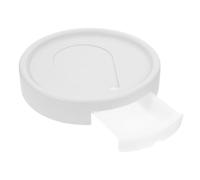 SOIMISS Support à Plantes Roulant avec Roues en PP Blanc, Chariot pour Pots de Fleurs Rond, Protège Sols et Facilite la Mobilité sur Tapis et Sols