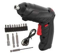 SOIMISS Tournevis Électrique Multifonction Rechargeable Led, Mini Perceuse à Main Compacte Noire, Kit 15 Pièces, Bricolage Domestique, Rechargeable Usb, Usage Quotidien