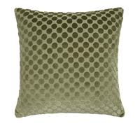 Soiree Coussin Garni de Velours, Motif Jacquard, 43 x 43 cm, Vert, 100% Polyester