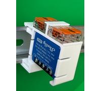 SOIXX Support DIN pour Shelly Mini Wave Gen3 et 2 WAGO, 90° blanc