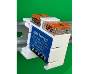 SOIXX Support DIN pour Shelly Mini Wave Gen3 et 2 WAGO, 90° blanc