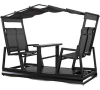 Sojag Aluminium Balançoire de jardin Carleton pour 4 personnes Noir 223x112x192 cm