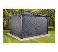 Sojag Kit de rideaux assortis à Ventura 10x10 gris foncé Polyester