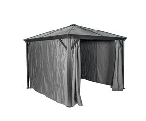 Sojag set de rideaux assortis à Verona 10x14 gris foncé polyester