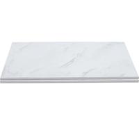 Sol en vinyle - Dalles de sol autocollantes en PVC - 24 pièces - 60 x 30 cm - Aspect pierre - Imperméables - Pour la cuisine et la salle de bains - Blanc