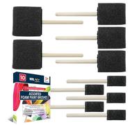 SOL Lot de 10 pinceaux en mousse pour peinture de tailles 2,5, 5, 7,5 cm - Pinceaux en mousse - Pinceaux de peinture en mousse - Éponges de peinture en mousse - Éponges de décoration sur toile,