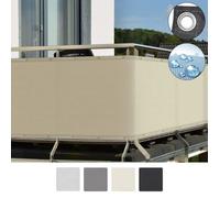 Sol Royal Brise Vue Balcon 300x90cm Creme HDPE - Protection Balcon Opaque UV Résistant à l'eau & aux Intempéries - SolVision HB2