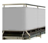 Sol Royal Brise vue pour balcon 500x90cm Gris SolVision PB2 PES en Polyester avec oeillets et cordons