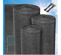 Sol Royal Brise Vue SG 80 165g/m² - Pare Soleil terrasse Anthracite 1000x100 HDPE - Filet d'ombrage avec attache-câbles - Brise-vue