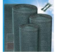 Sol Royal Brise Vue SG 80 165g/m² - Pare Soleil terrasse Vert 2500x100 HDPE - Filet d'ombrage avec attache-câbles - Brise-vue