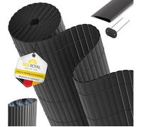 Sol Royal Canisse PVC 120x300cm avec Triple Renfort - Canisse Brise-Vue Balcon PVC Cache Vue & Cloture Jardin Exterieur - Anthracite