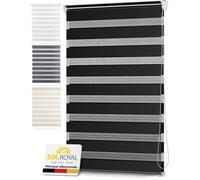 Sol Royal SolDecor DL2 Store Enrouleur Jour Nuit - Avec ou sans perçage - 100x220cm Anthracite - mécanisme à chaînette