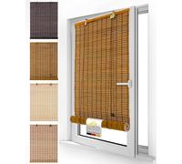 Sol Royal Store Bambou sans Percage 130x160 cm - Rideau Store en Bois Intérieur Bambou - Protection Solaire et Occultation avec Fixations Klemmfix - Bois Bambou - BR7