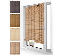 Sol Royal Store Bambou sans Percage 60x160 cm - Rideau Store en Bois Intérieur Bambou - Protection Solaire et Occultation avec Fixations Klemmfix - Bois Teck - BR7