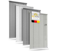 Sol Royal Store Vénitien sans Percage Aluminium 80x175 cm - Stores Vénitiens Intérieurs à Lamelles 25 mm - Store à Lamelles sans Percer - Protection Solaire & Visuelle - Gris Clair Mat - JA2