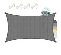 Sol Royal Voile d'Ombrage Rectangulaire 5x6 m HDPE SolVision HS9 - Toile Ombrage Tissue Respirant & UV Protection Solaire Balcon, Piscine - Voile Jardin Terrasse Patio 500x600 cm Anthracite