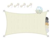 Sol Royal Voile d'Ombrage Rectangulaire 5x7 m HDPE SolVision HS9 - Toile Ombrage Tissue Respirant & UV Protection Solaire Balcon, Piscine - Voile Jardin Terrasse Patio 500x700 cm Beige