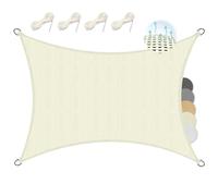 Sol Royal Voile d'ombrage rectangulaire HDPE Respirant Protection UV Balcon | 2x2m 200x200cm beige toile tissue solaire piscine jardin terrasse patio SolVision perméable l'eau soleil Shade Sails HS9