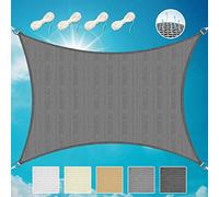 Sol Royal Voile d'ombrage rectangulaire HDPE SolVision Protection UV Balcon | 300x200cm anthracite toile tissue respirant UV piscine jardin terrasse patio Solaire perméable l'eau soleil Shade Sails HS9