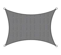 Sol Royal Voile d'ombrage rectangulaire HDPE SolVision Protection UV Balcon | 400x200cm anthracite toile tissue respirant UV piscine jardin terrasse patio Solaire perméable l'eau soleil Shade Sails HS9
