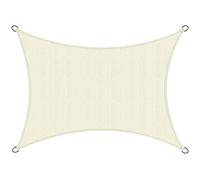 Sol Royal Voile d'ombrage rectangulaire HDPE SolVision Protection UV Balcon | 400x200cm beige toile tissue respirant UV piscine jardin terrasse patio Solaire perméable l'eau rectangle Shade Sails HS9