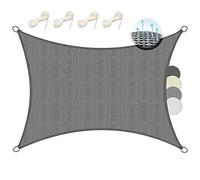 Sol Royal Voile d'ombrage rectangulaire HDPE SolVision Respirant UV Piscine | 400x300cm 4x3m anthracite toile tissue balcon jardin terrasse patio Protection Solaire perméable l'eau tissu Shade Sails HS9