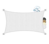 Voile d'ombrage rectangulaire étanche 2x4m SolVision PS9, Blanc