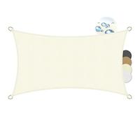 Sol Royal voile d'ombrage rectangulaire imperméable PES avec fixation toile | 2x4m creme protection solaire et UV brise vue pour patio terrasse balcon et jardin SolVision Pergola soleil PS9