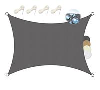Sol Royal Voile d'ombrage rectangulaire imperméable PES Protection Solaire | 3x4m anthracite et UV pour pergola avec fixation brise vue patio terrasse balcon SolVision Toile Jardin ombrage soleil PS9