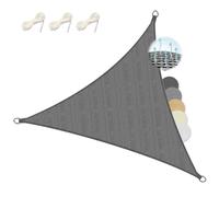 Sol Royal Voile d'ombrage Triangulaire 2x2x2m HDPE SolVision Protection | 200x200x200cm anthracite toile tissue respirant solaire UV balcon piscine jardin perméable l'eau terrasse Shade Sails HS9