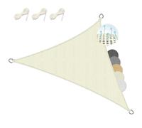 Voile d'ombrage Sol Royal triangulaire 8x8x8m SolVision HS9, crème