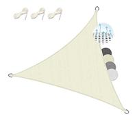 Sol Royal Voile d'ombrage Triangulaire HDPE Tissu Respirant Protection | 3,6x3,6x3,6m 360x360x360cm beige toile piscine balcon jardin terrasse patio SolVision Tissue Solaire l'eau Shade Sails HS9