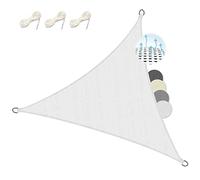 Sol Royal Voile d'ombrage Triangulaire HDPE Tissu Respirant Protection | 3,6x3,6x3,6m 360x360x360cm blanc toile piscine balcon jardin terrasse patio SolVision Tissue Solaire l'eau Shade Sails HS9