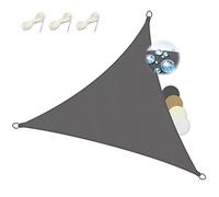 Sol Royal Voile d'ombrage Triangulaire imperméable PES Protection UV Toile | 3,6x3,6x3,6m anthracite solaire brise vue pour pergola terrasse balcon & jardin SolVision Fixation piscine triangle PS9