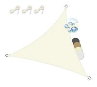 Sol Royal Voile d'ombrage Triangulaire imperméable PES Protection UV Toile | 3,6x3,6x3,6m creme solaire brise vue pergola patio terrasse balcon & jardin SolVision Fixation piscine triangle PS9